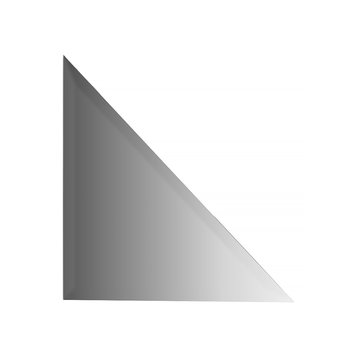 Зеркальная плитка Evoform с фацетом 15 mm треугольник 30х30 см; серебро
