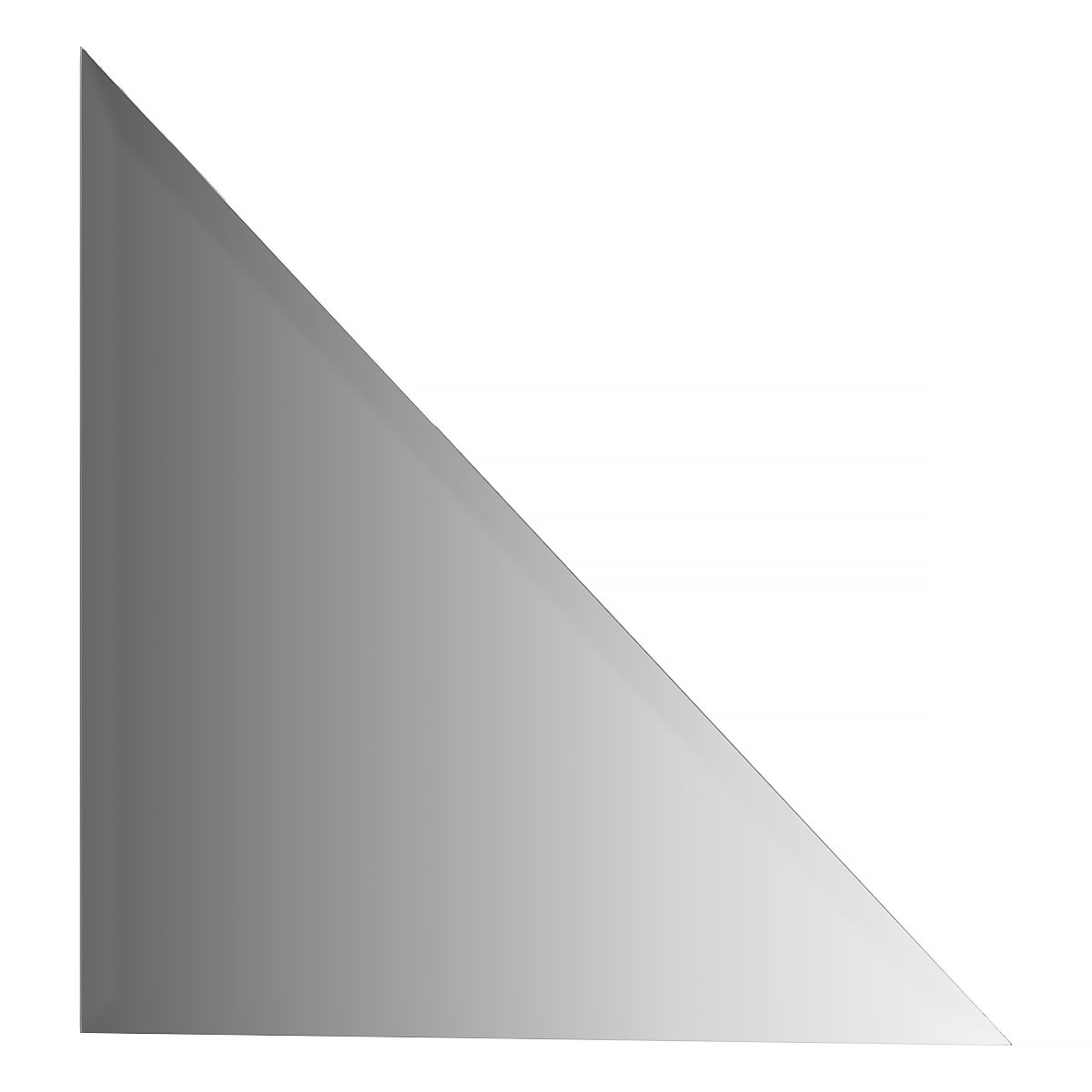 Зеркальная плитка Evoform с фацетом 15 mm треугольник 40х40 см; серебро