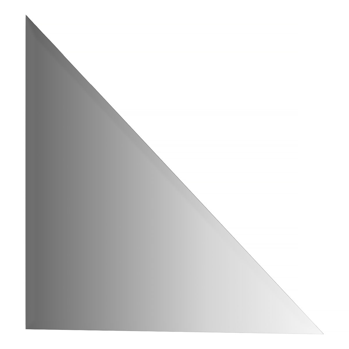 фото Зеркальная плитка evoform с фацетом 15 mm треугольник 50х50 см; серебро