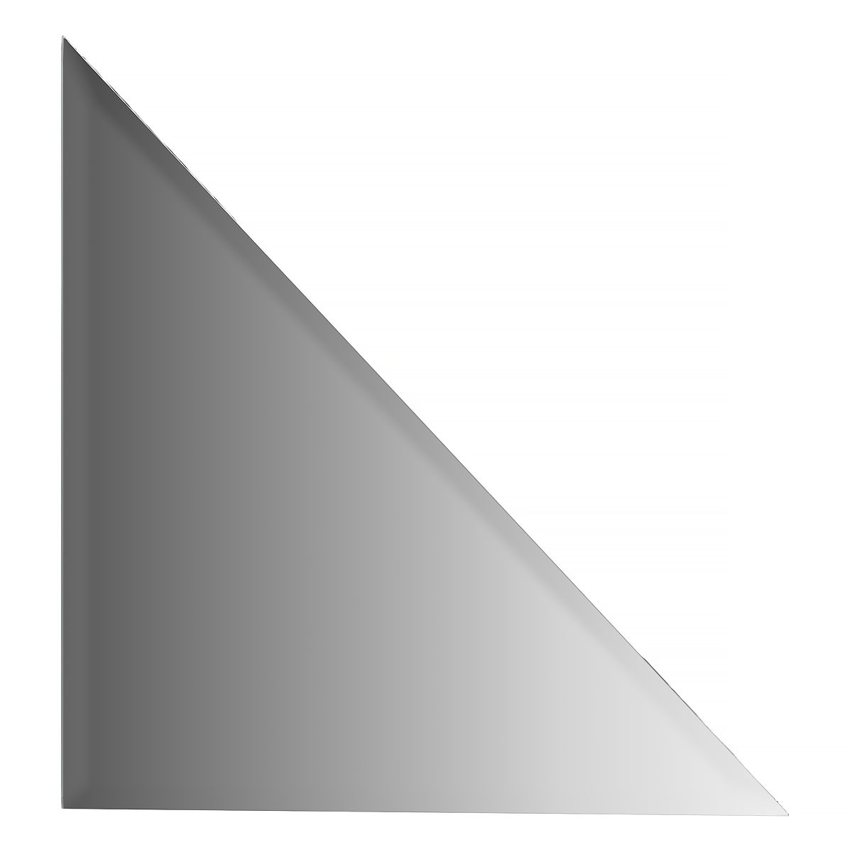фото Зеркальная плитка evoform с фацетом 10 mm треугольник 30х30 см; серебро