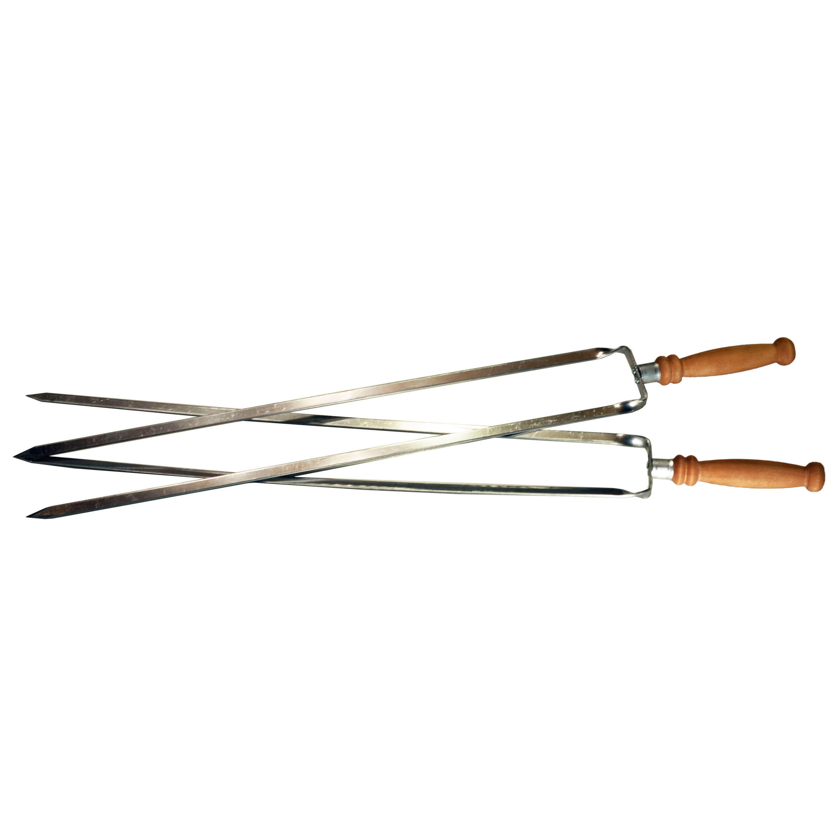 Шампур двойной с деревянной ручкой Аск-38 (14065) шампур деревянный 40 х 0 6 см 12 шт