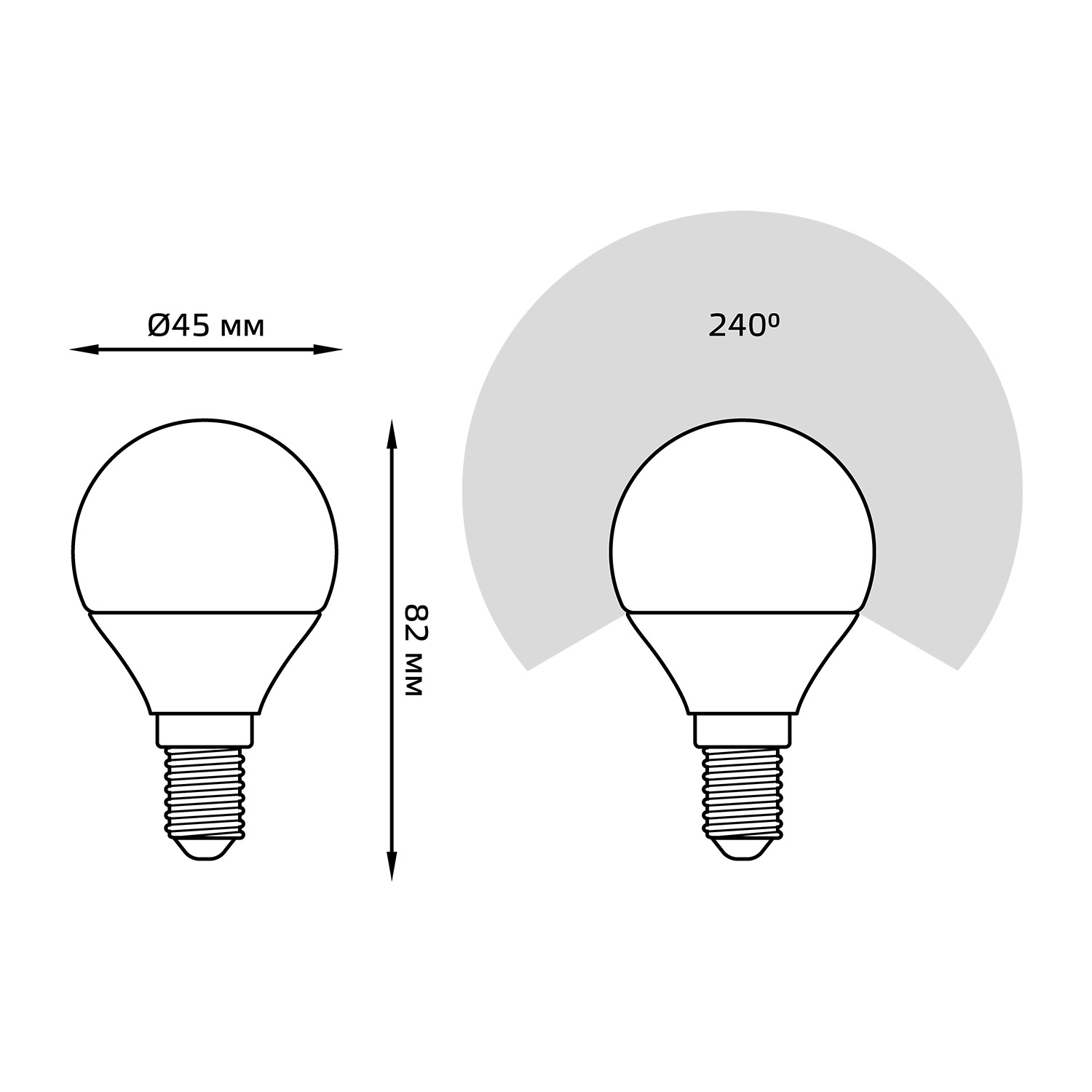 фото Лампа gauss led globe e14 6.5w 4100k