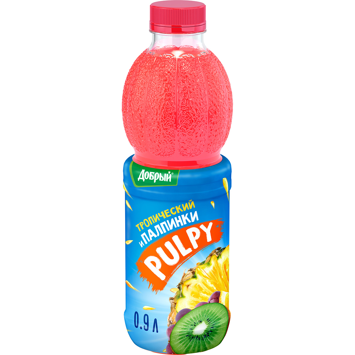 Напиток Pulpy сокосодержащий Тропический с мякотью 0,9 л напиток сокосодержащий pulpy маракуйя гуава и кусочки кокосового желе 0 45 л