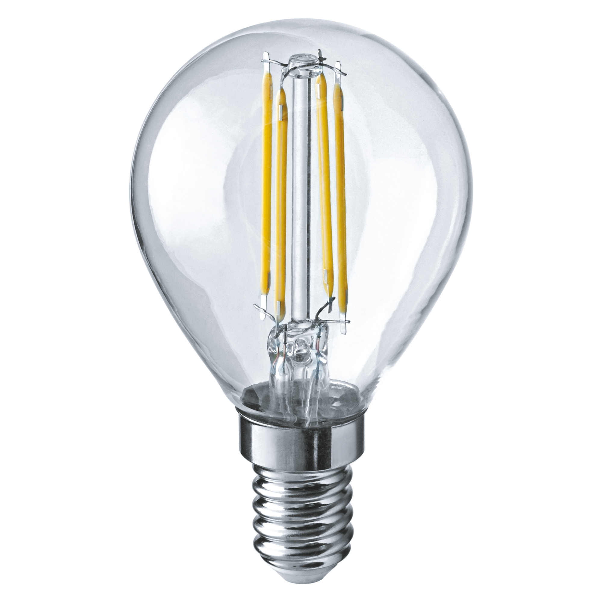 Лампа светодиодная Navigator шарик прозрачная 4Вт цоколь E14 (теплый свет) лампа светодиодная navigator зеркальная r50 5вт цоколь e14 теплый свет