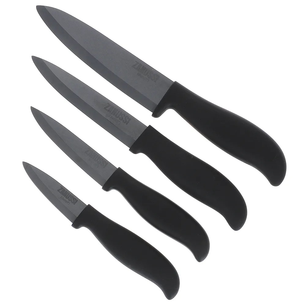 Набор кухонных ножей Zanussi керамика 4 пр milano (ZNC32220DF), цвет серебристый - фото 1