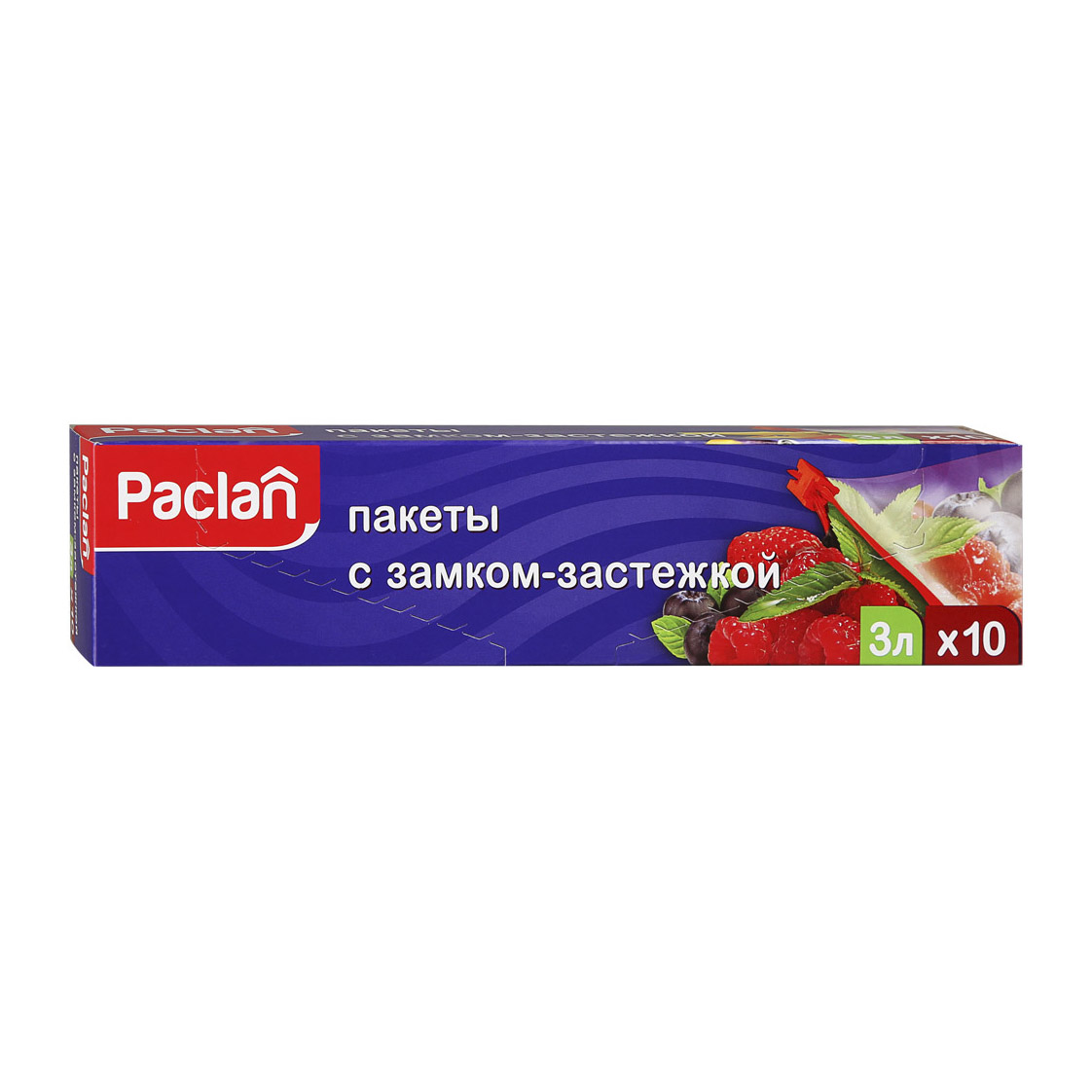 Пакеты Paclan с замком-застежкой 27х28см 3 л 10 шт мочалка металлическая paclan practi spir