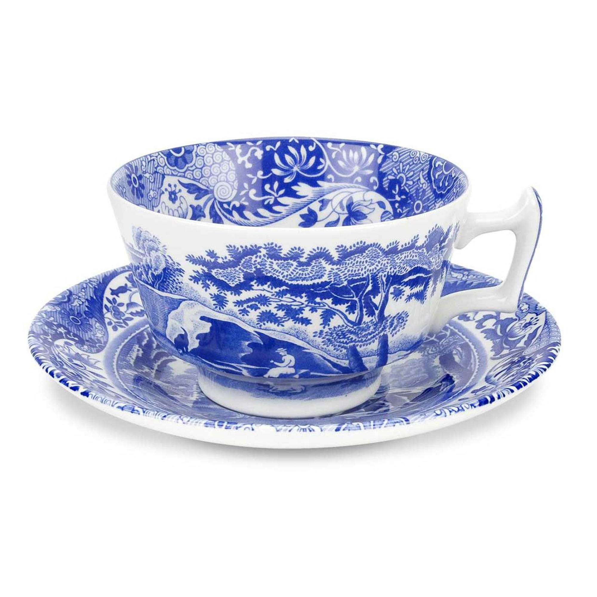 Пара блюдцев. Spode голубая Италия. Сервиз Spode голубая Италия. Чайный сервиз 