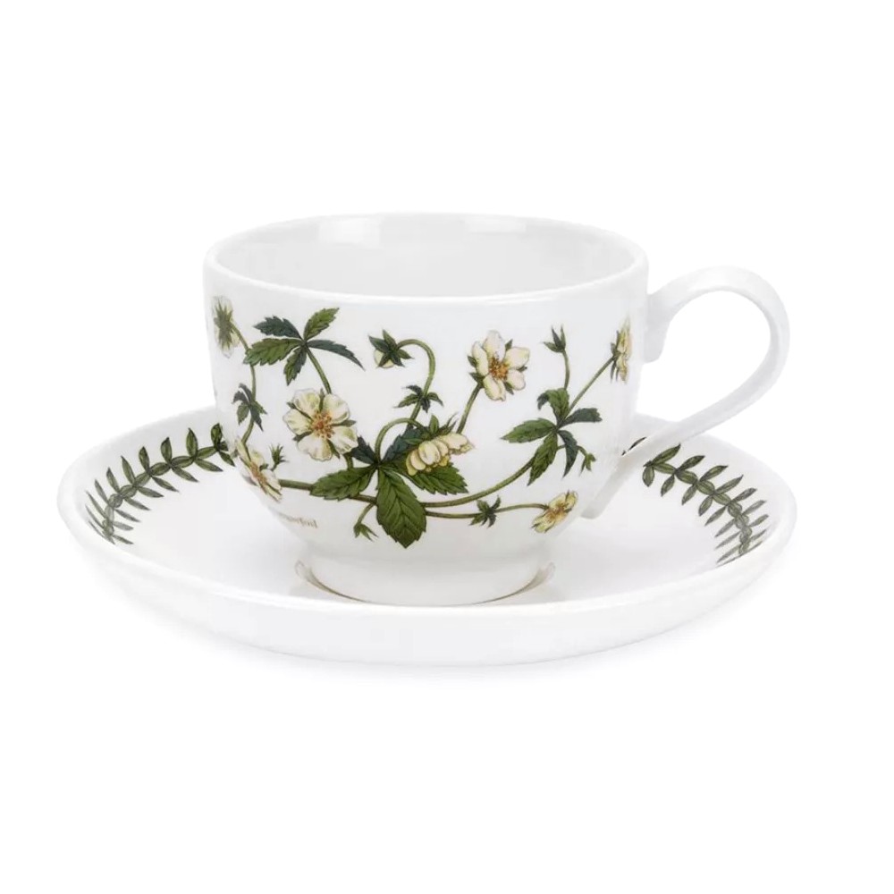 чашка чайная с блюдцем mix Чашка чайная с блюдцем Portmeirion Ботанический сад Лапчатка 280 мл