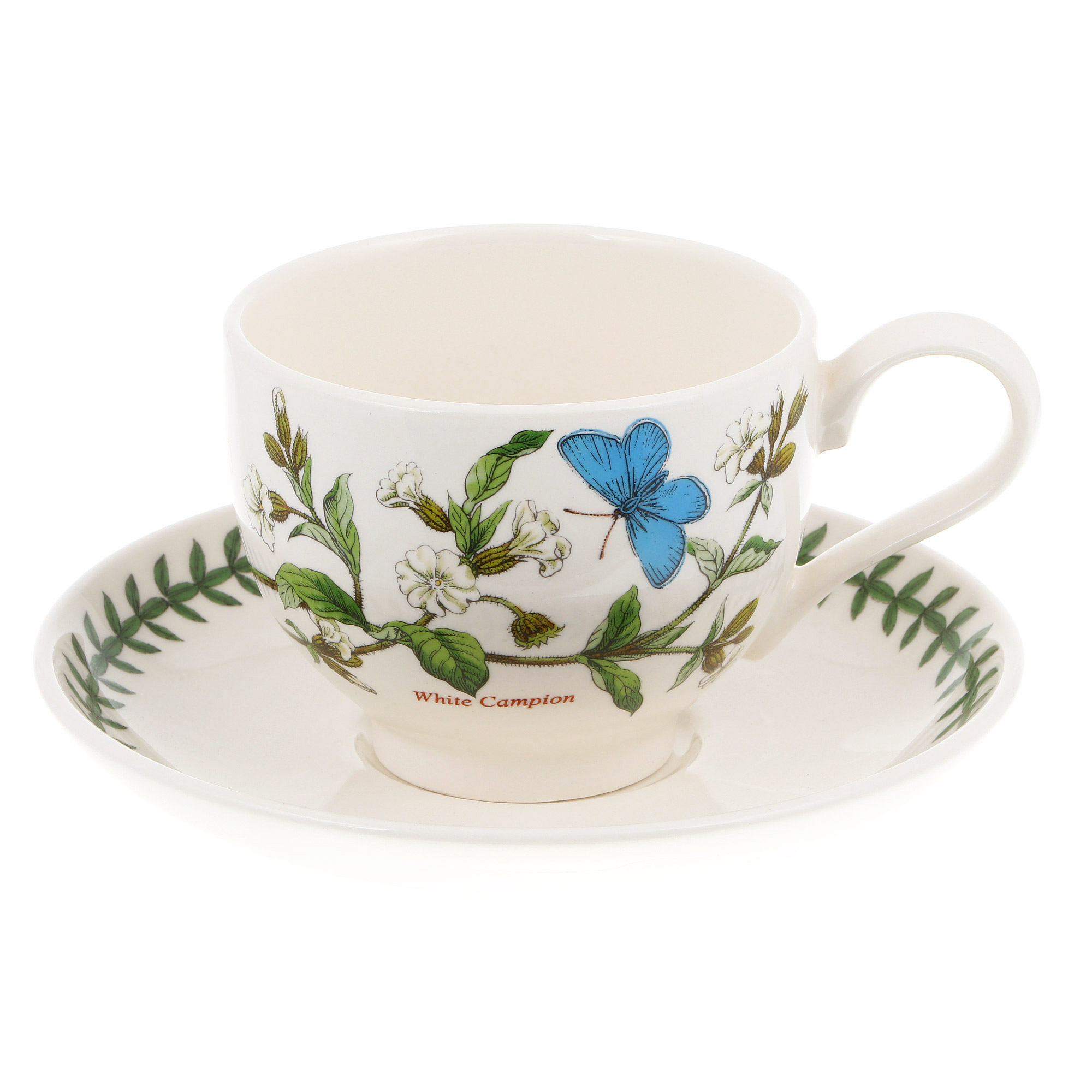 цена Чашка чайная с блюдцем 280мл Portmeirion ботанический сад смолевка