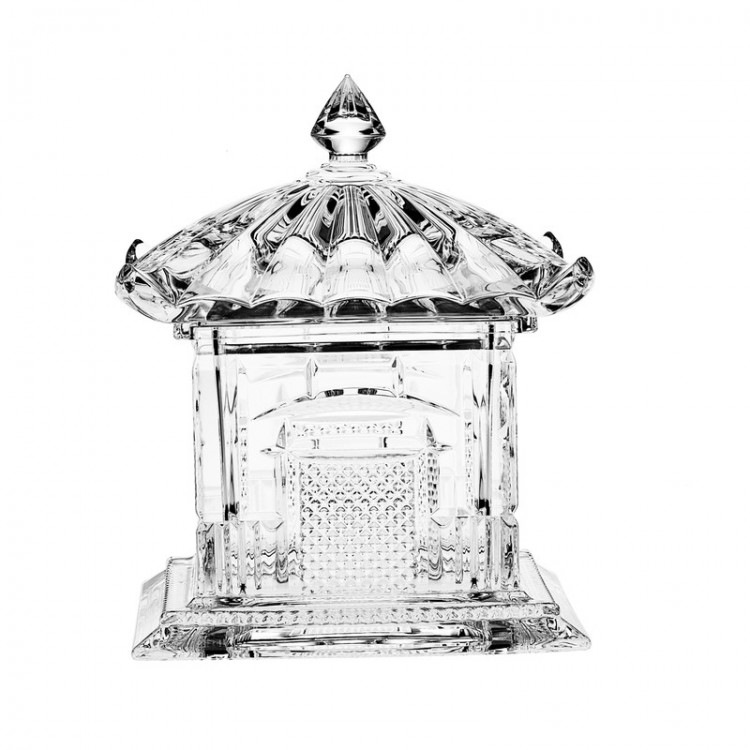 шкатулка для часов с автоподзаводом мужская подарочная в дом clox w141d dt Шкатулка Crystal bohemia as Пагода 14,2см хрусталь