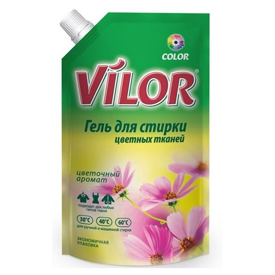 Гель Vilor Color для стирки для цветных тканей 1 л гель pro climate для стирки цветных тканей дой пак 1 3 л