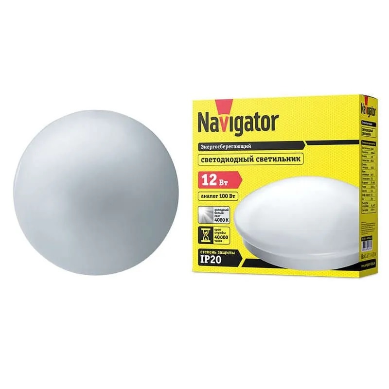 Настенно-потолочный светильник Navigator 94777 NBL-R1-12-4K-IP20-LED офисный светильник navigator 94777