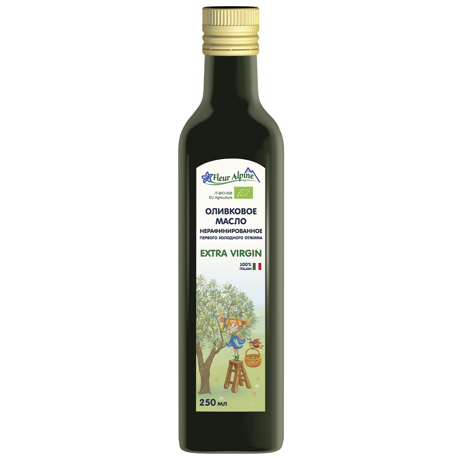 Оливковое масло детское Fleur Alpine Extra Virgin, с 6 месяцев, 250 мл оливковое масло itlv extra virgen 500 мл eco