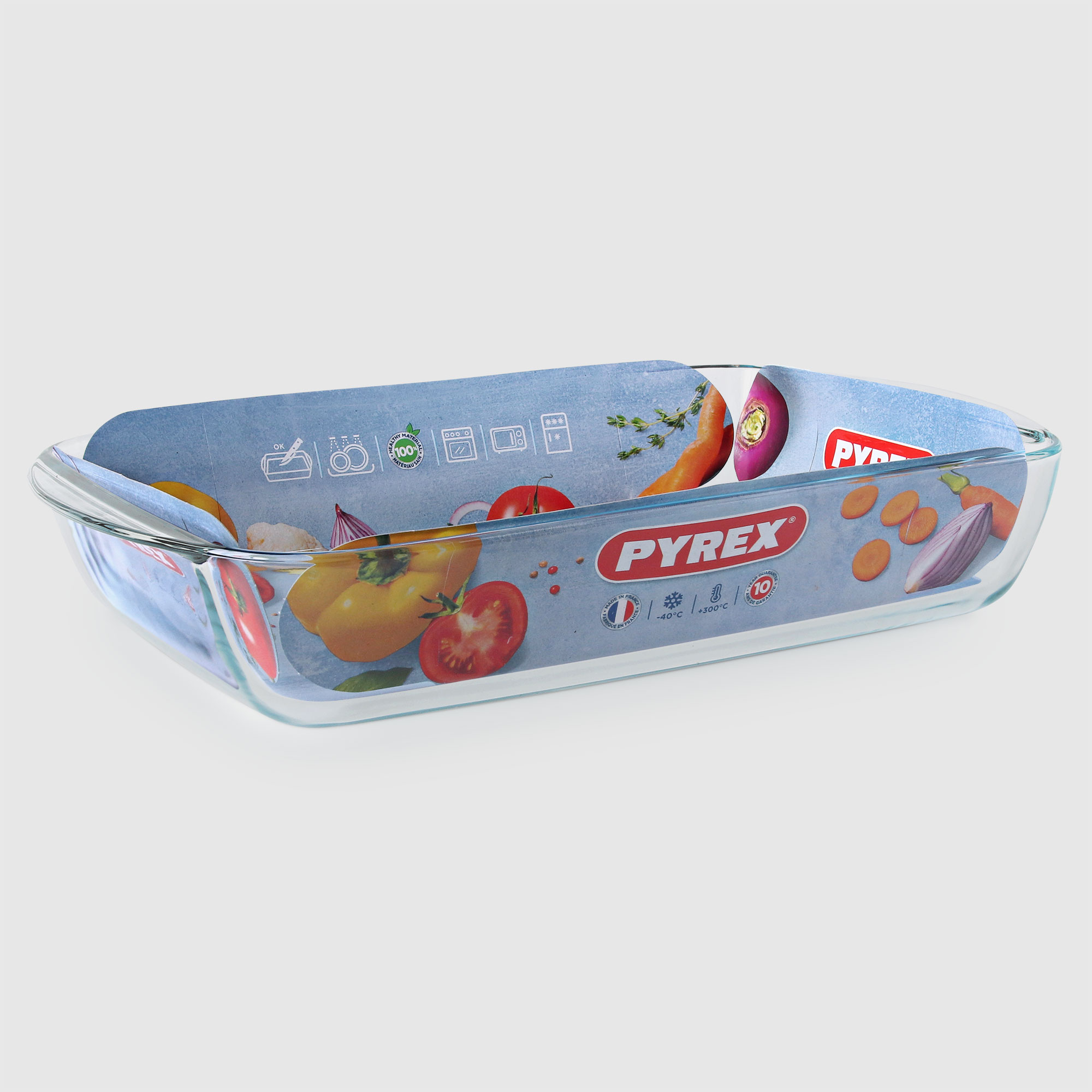 Лоток Pyrex прямоугольный стекло 40х27x7 см Вид№5