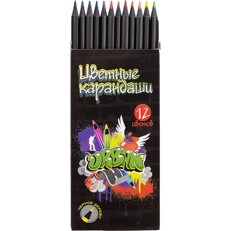 Набор карандашей №1School Graffiti, 6 цветов (277263) цена и фото