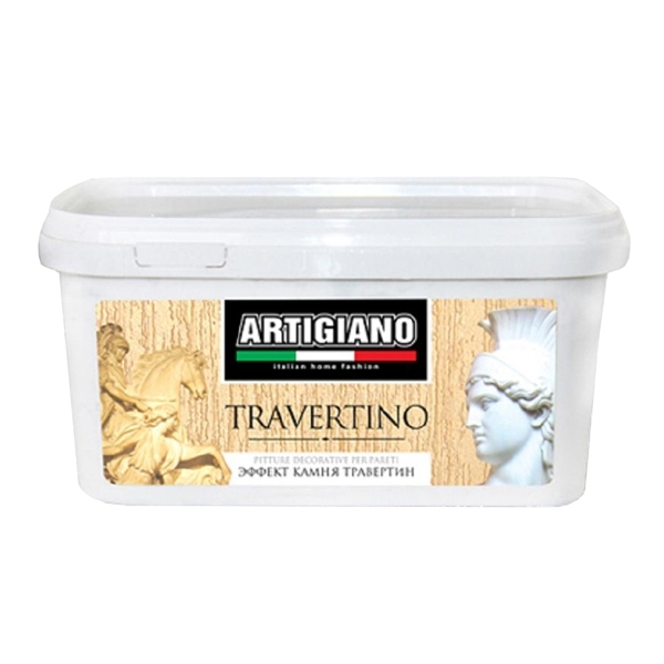 Краска декоративная Artigiano travertino 3,3/2,5л краска декоративная kolerpark золотой перламутр 50 мл