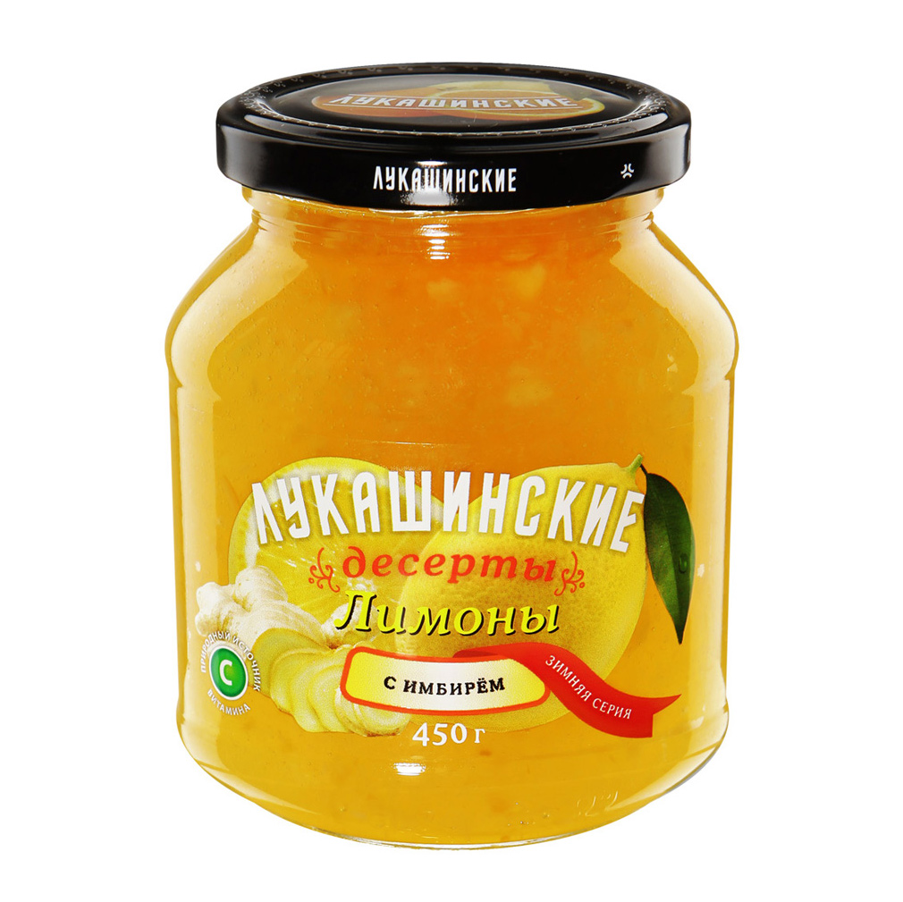 Лимоны Лукашинские десерты с имбирем 450 г чай органический tipson ашваганда с имбирем и персиком 25 пакетиков