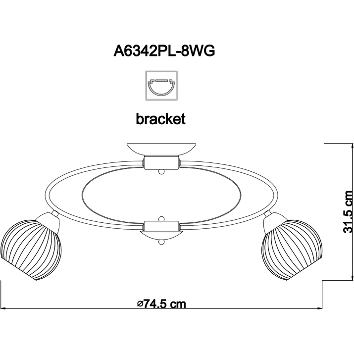 Светильник потолочный ARTELamp A6342PL-8WG Вид№5