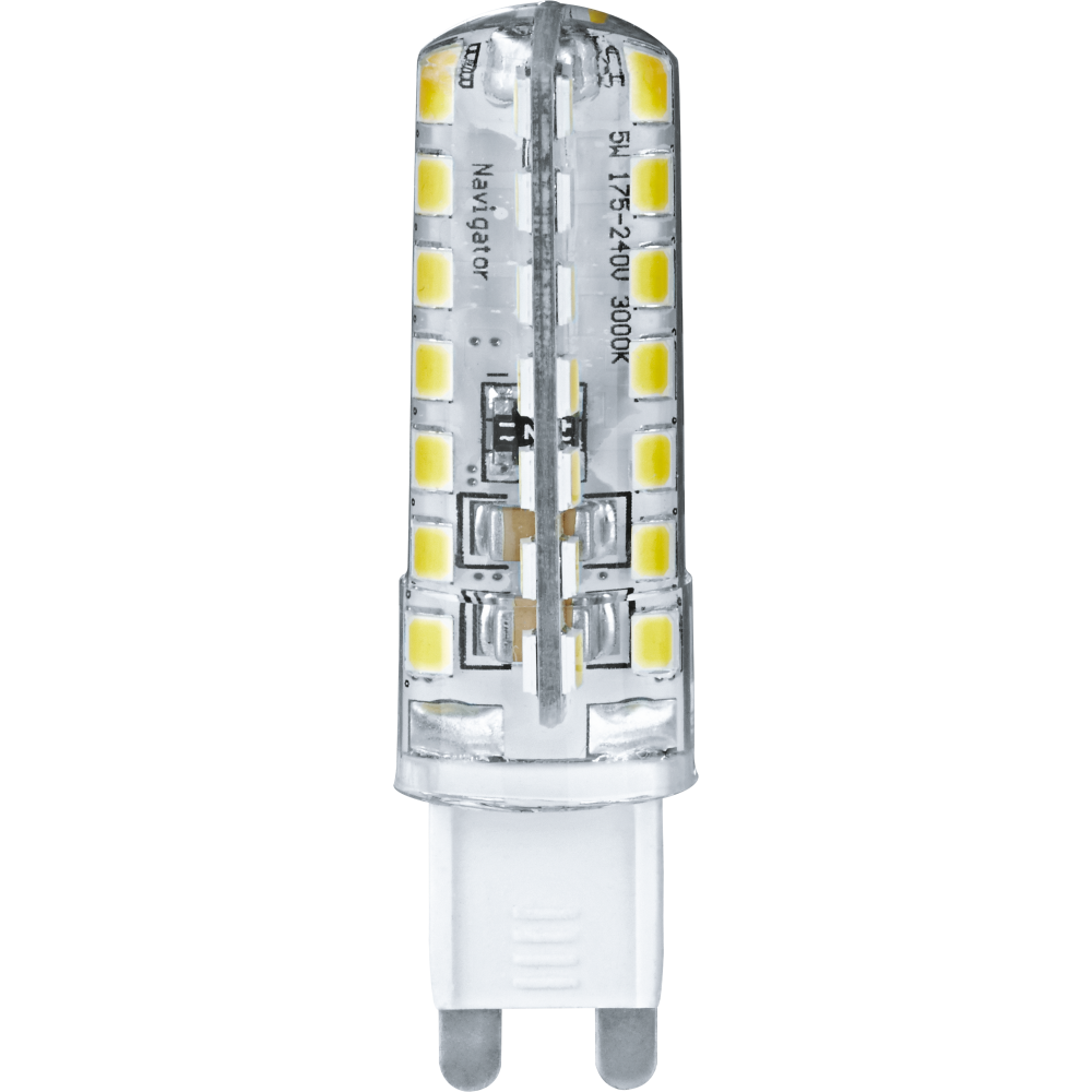 Лампа Navigator nll-s-g9-5-230-3k суперъяркая светодиодсветильник лампа g9 g4 7 вт 9 вт 12w15w 220 в стеклянная лампа с постоянной мощностью светодиодсветильник лампа лампы с cob