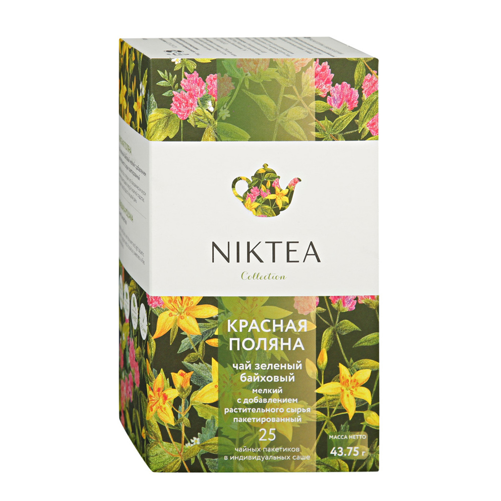 Чай зеленый Niktea Красная Поляна 25 пакетиков чайный набор niktea ассорти брайт 25 пакетиков
