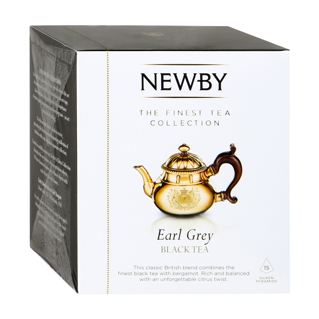 Чай черный Newby Эрл Грей в пирамидках 15 пакетиков