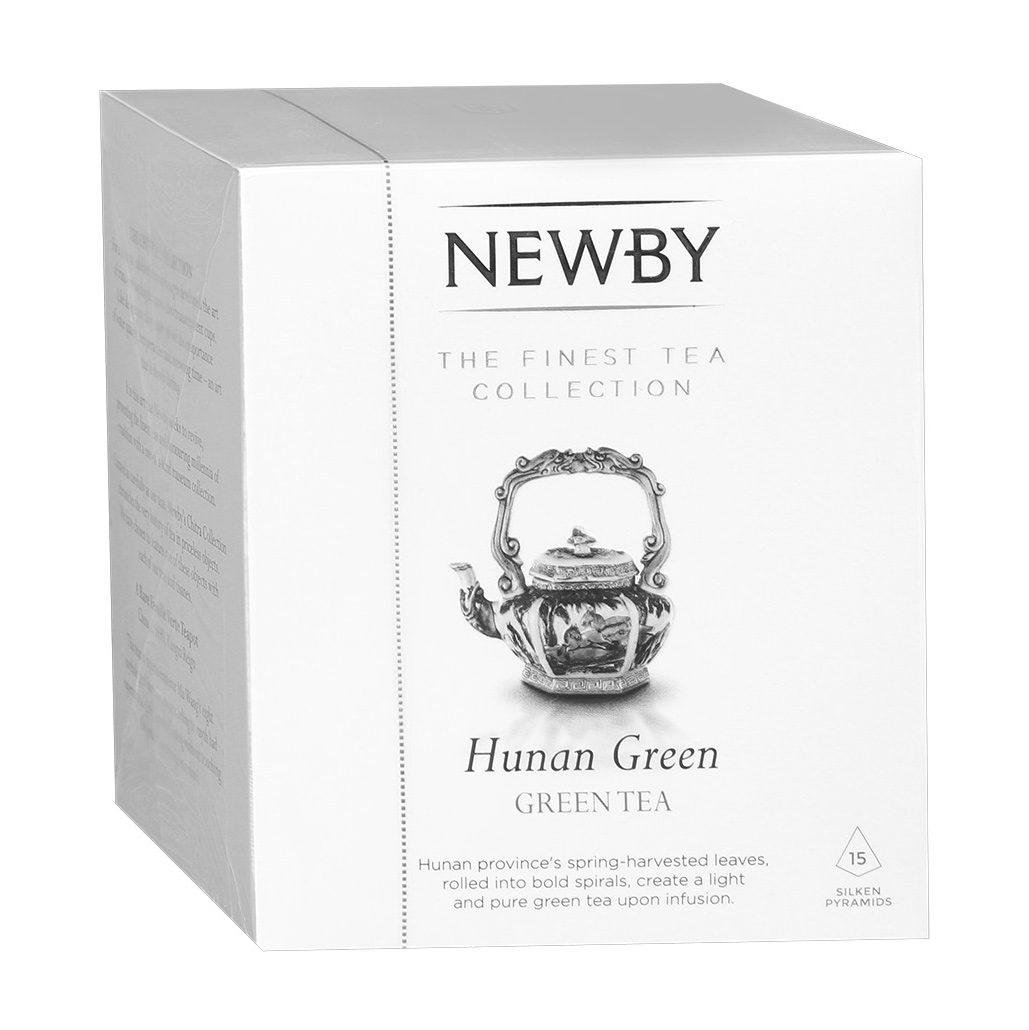 чай зеленый newby восточная сенча 100 г Чай зеленый Newby Хунан Грин в пирамидках 15 пакетиков