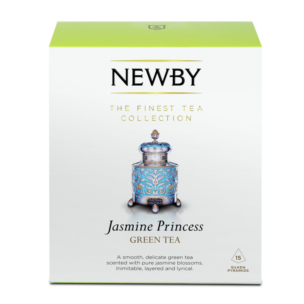 чай зеленый newby восточная сенча 100 г Чай зеленый Newby Жасминовая принцесса в пирамидках 15 пакетиков