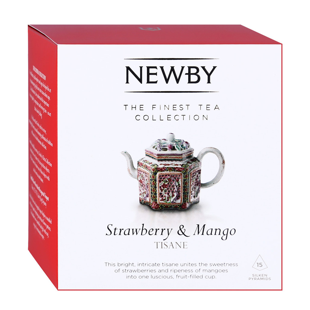 Чайный напиток Newby Клубника и манго в пирамидках 15 пакетиков чайный напиток konigin herbarium здоровый сон 20 пакетиков