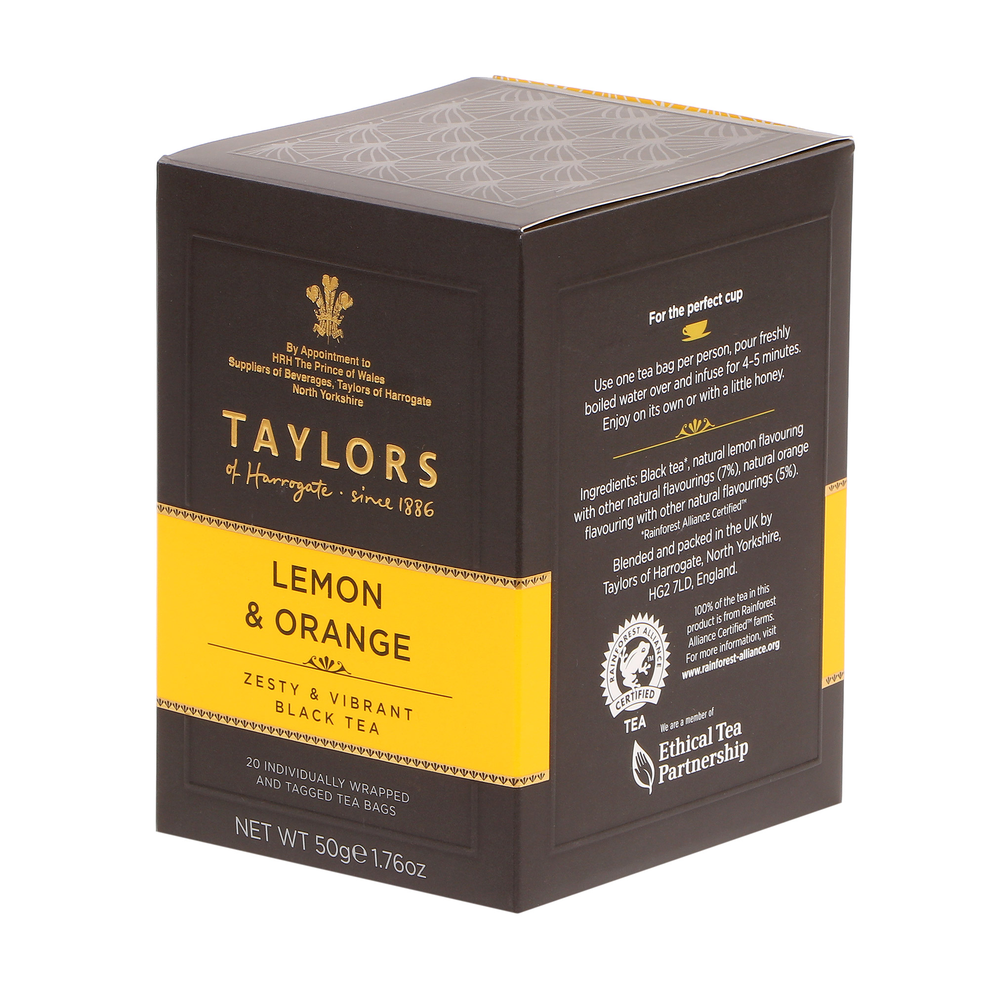 Чай черный Taylors С ароматом лимона и апельсина 20х2,5 г