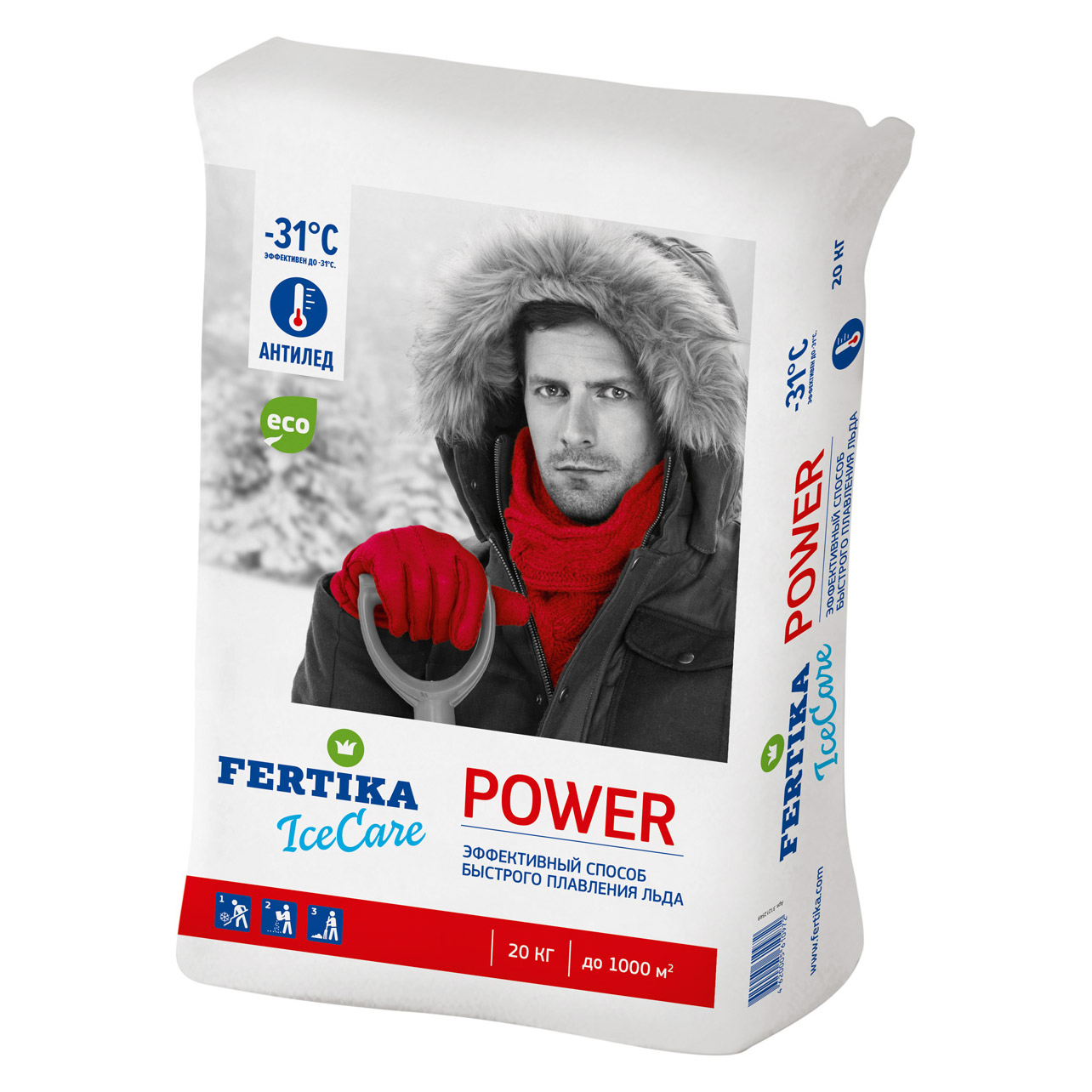 Реагент Фертика Icecare Power до -31С,  20 кг