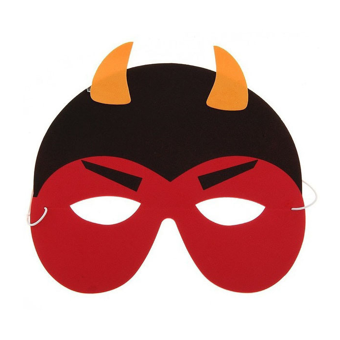 Маска карнавальная Джоя Трейдинг Чертенок мягкий пластик питающая окрашивающая маска color mask 13009 b бежевый 300 мл