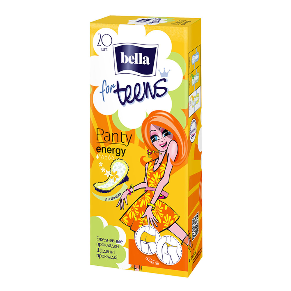 Прокладки Bella Panty For Teens Energy Deo 20 шт прокладки carefree plus large ежедневные 36 шт