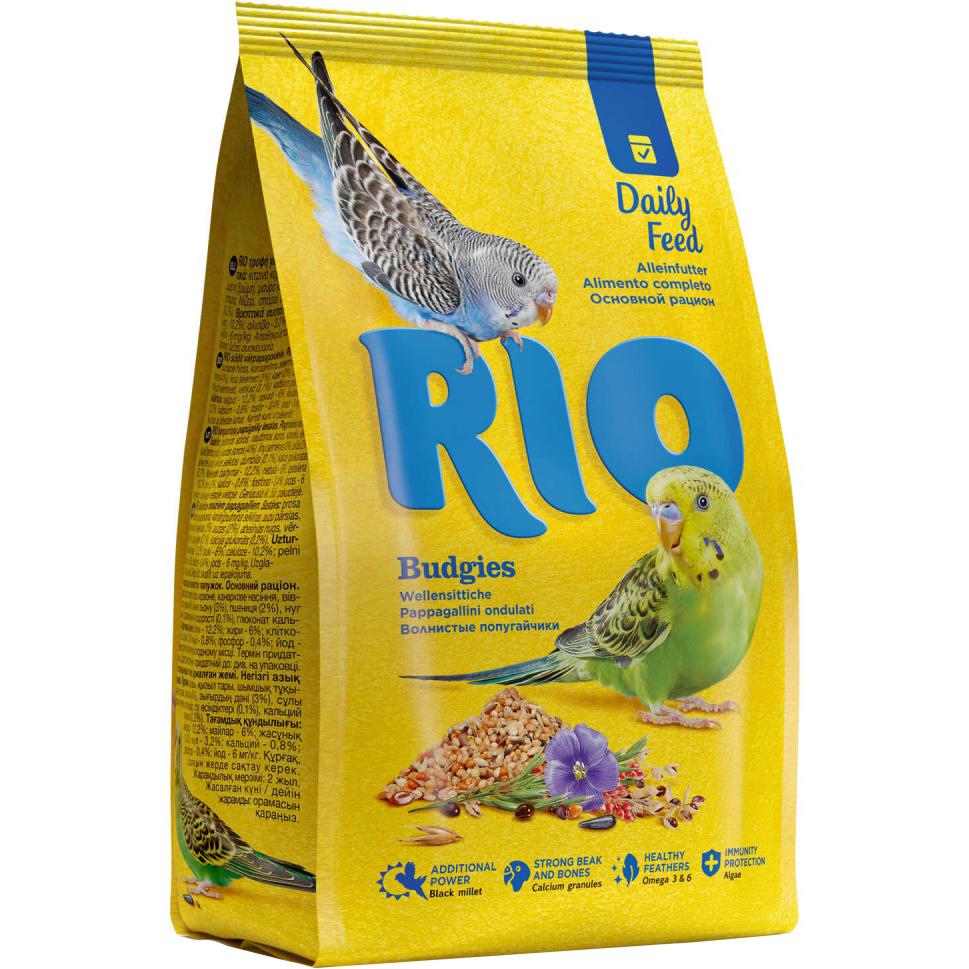 фото Корм для птиц рио основной для волнистых попугайчиков 1 кг rio