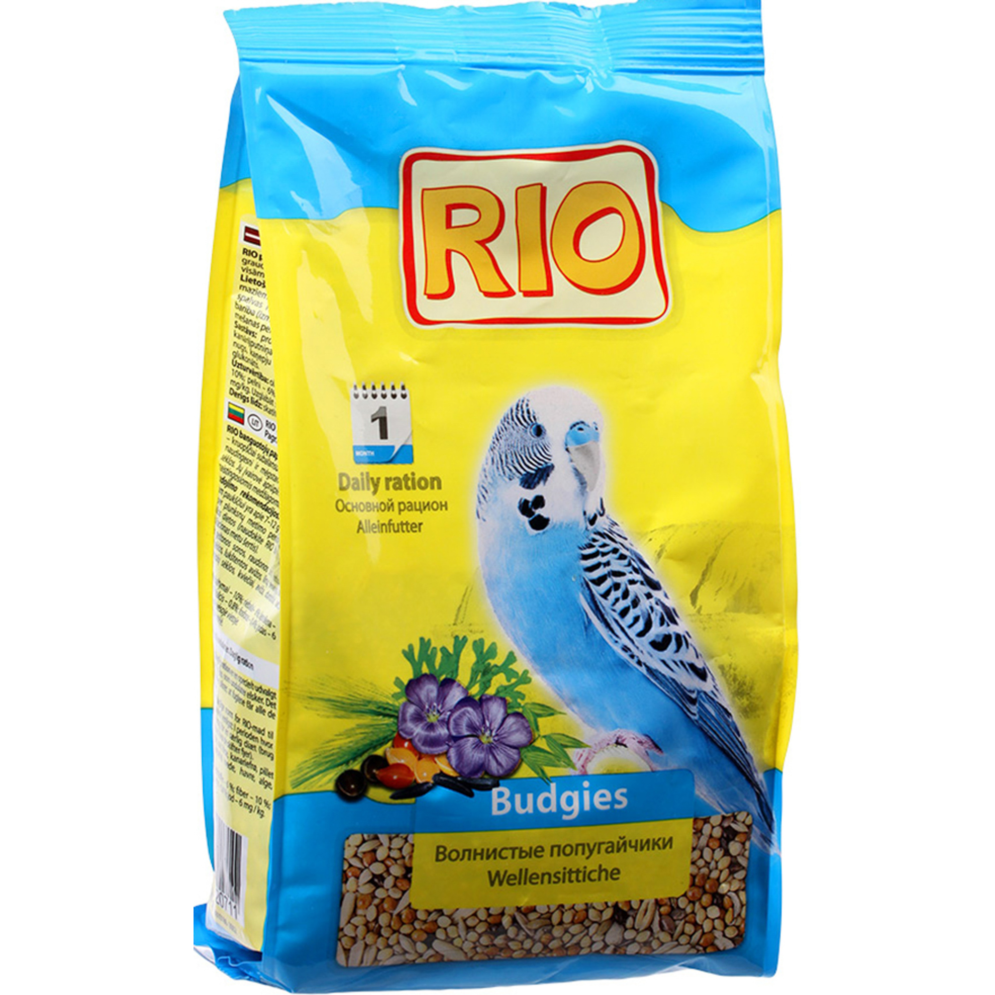 Корм для птиц РИО Волнистые попугайчики 500г рио рио минеральная смесь для птиц 520 г
