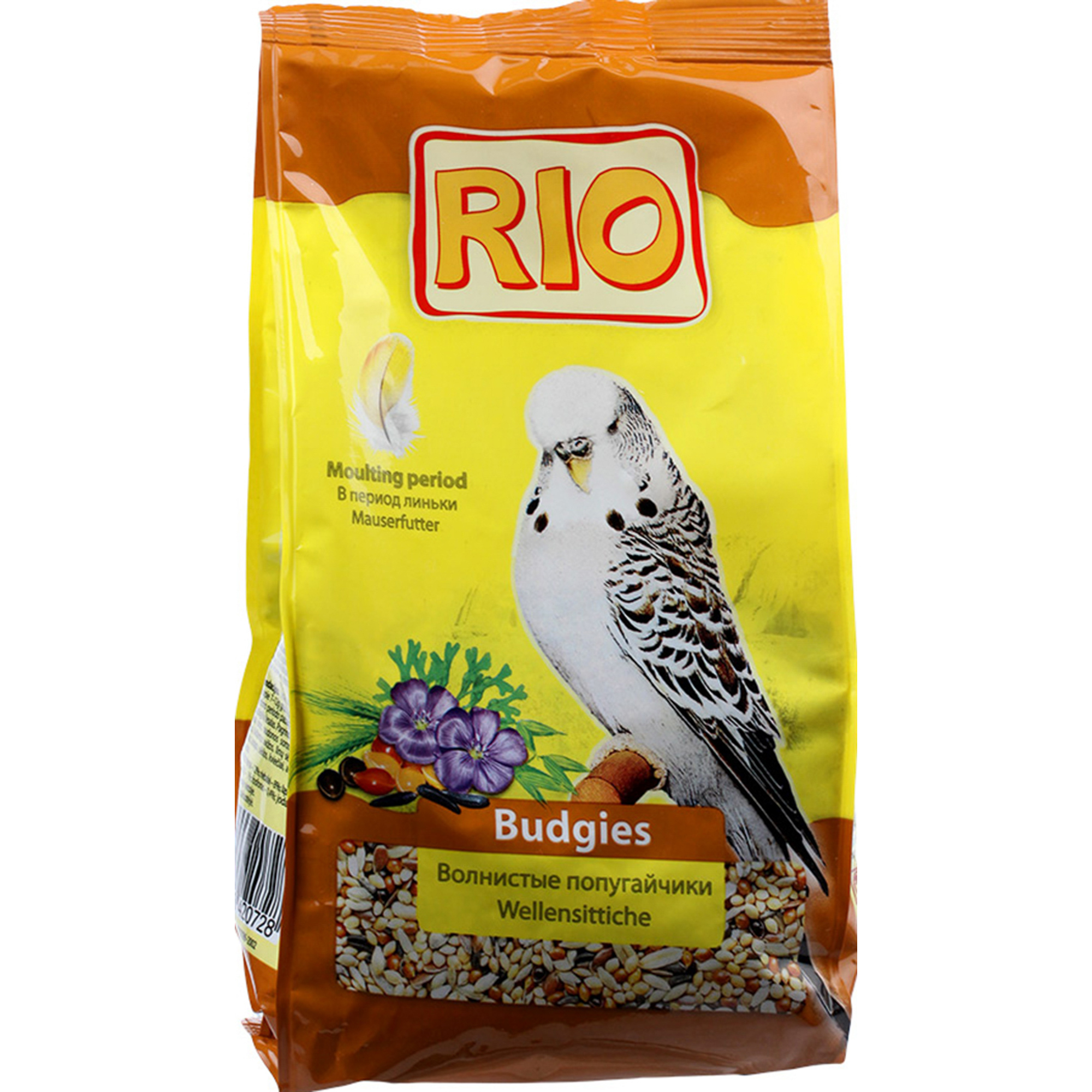 Корм для птиц РИО Волнистые попугайчики в период линьки 500г рио рио для средних попугаев во время линьки 1 кг