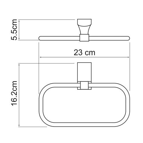 фото Держатель полотенец кольцо к-5260 wasserkraft