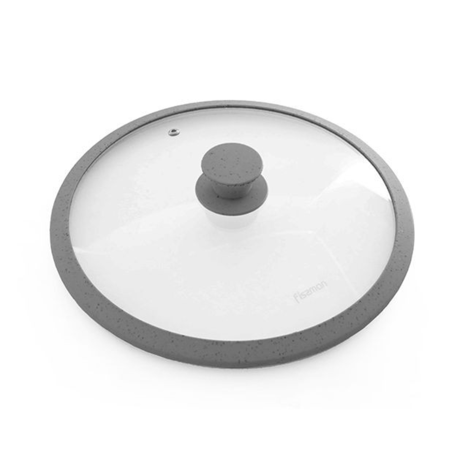 Крышка Fissman Arcades силиконовый ободок, серый, 28 см