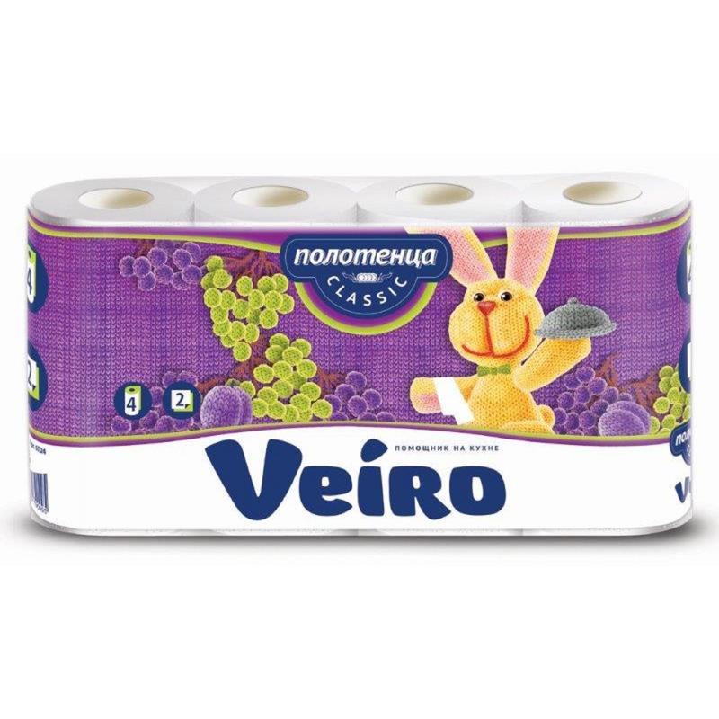 Бумажные полотенца Veiro Classic 4 рулона