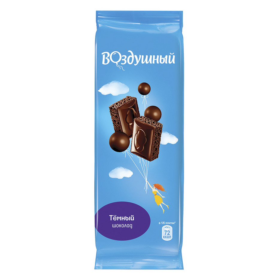 Шоколад Воздушный темный пористый 85 г шоколад воздушный темный пористый 85 г