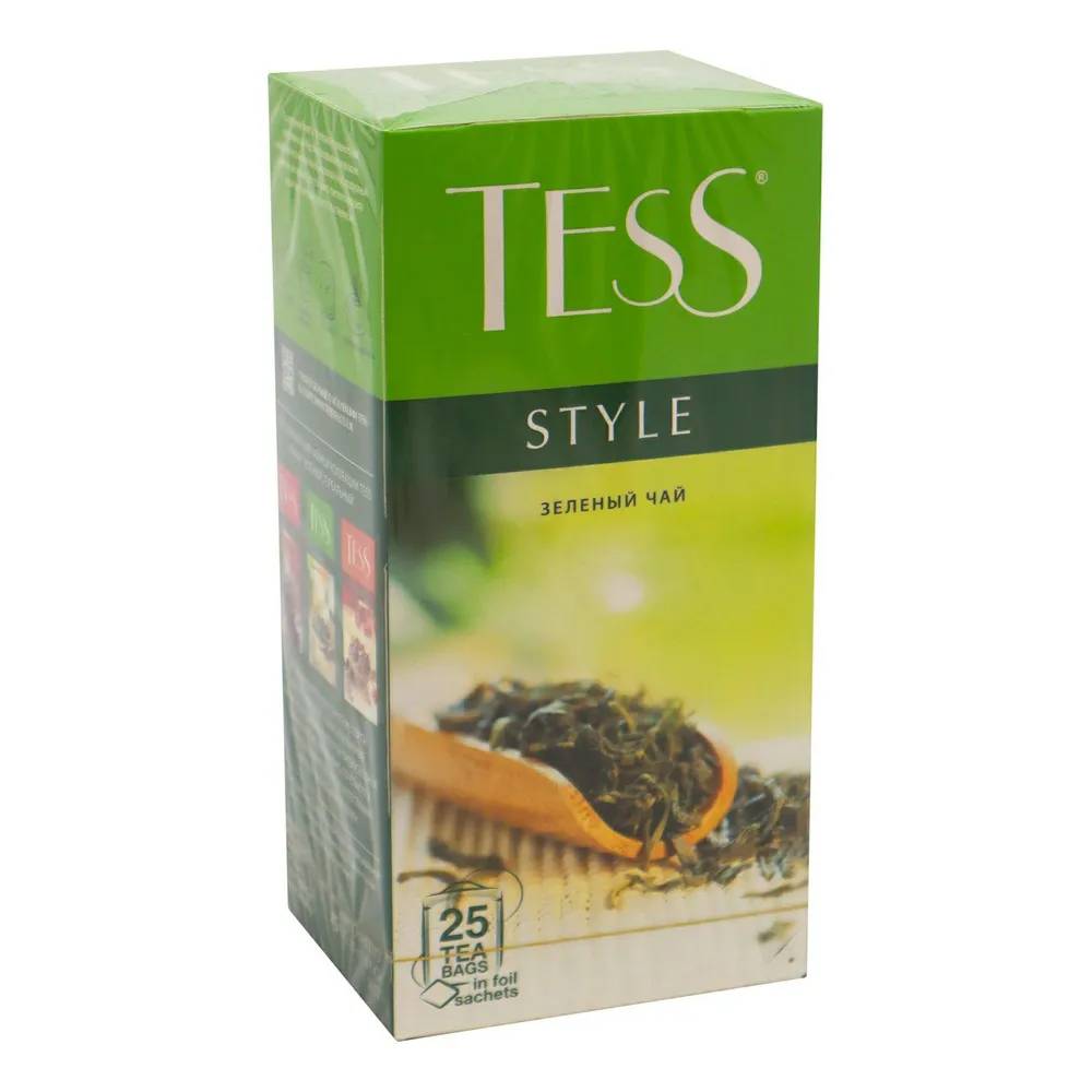 Чай Tess Style зеленый, 50 г чай tess 20пир 1 8г форест дрим черный