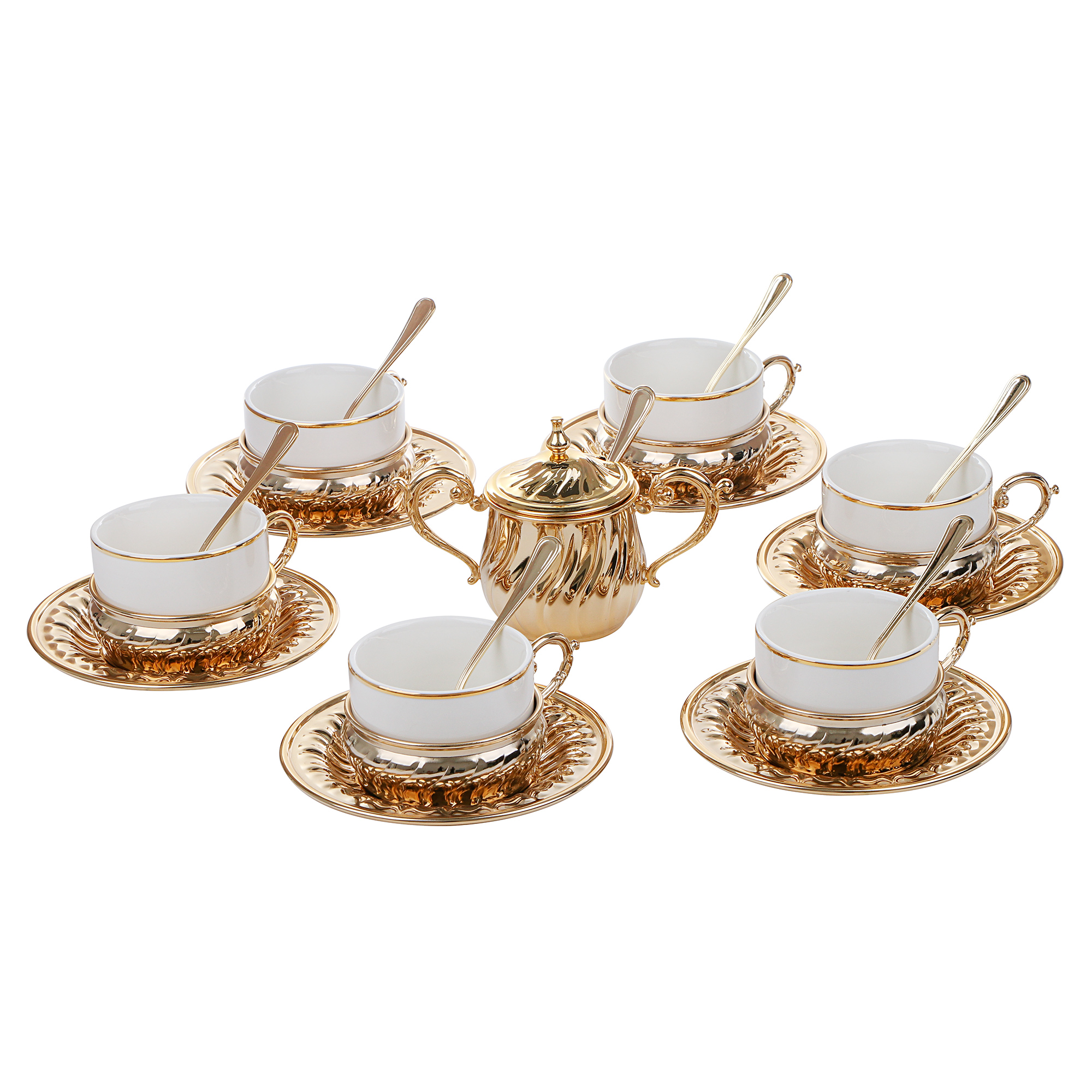 Набор чайный Gamma Stradivari на 6 персон золото сервиз чайный hatori магнолия крем декор золото 6 персон 17 предметов