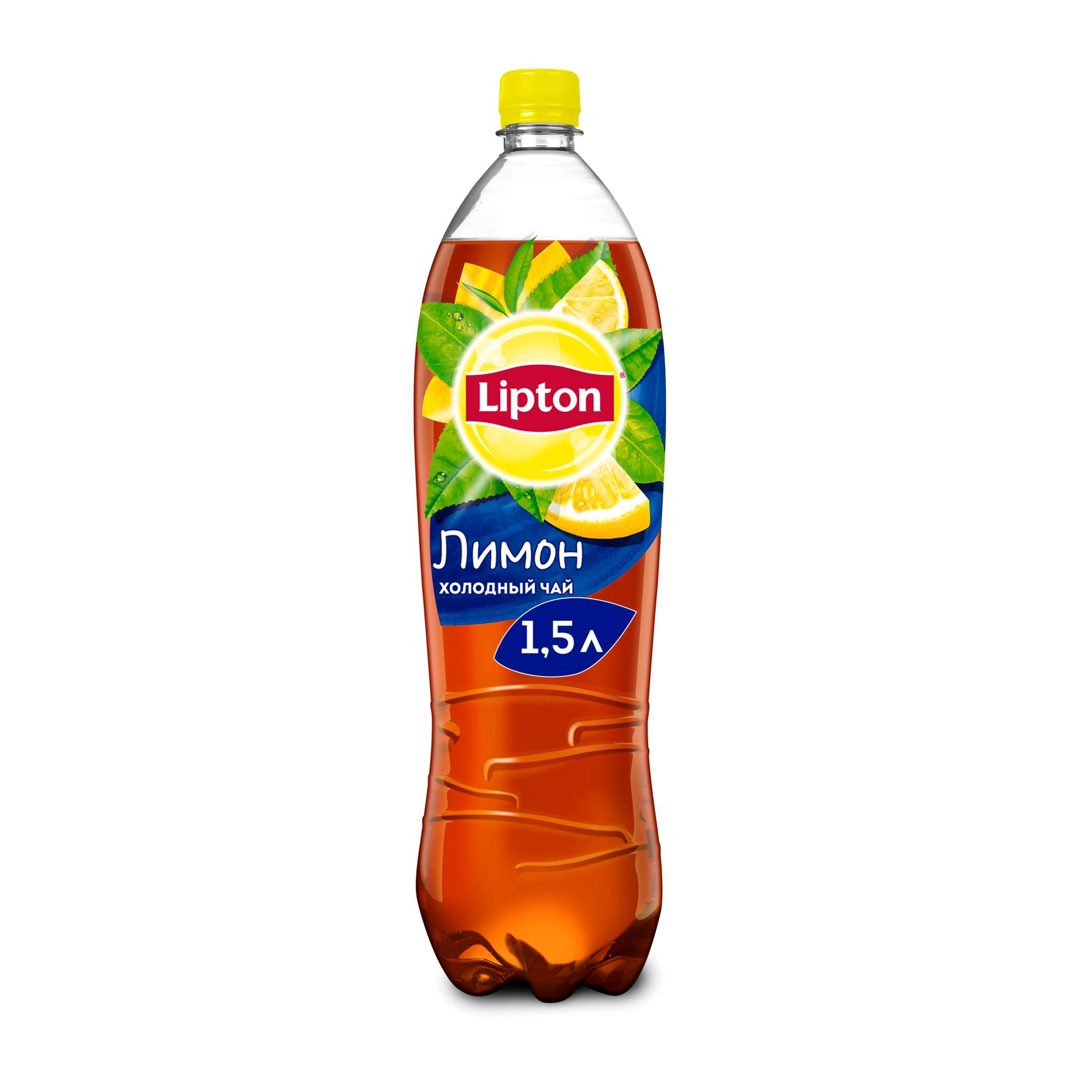 Холодный чай Lipton Черный Лимон 1,5 л холодный чай lipton липтон персик 1 литр пэт 12 шт в уп