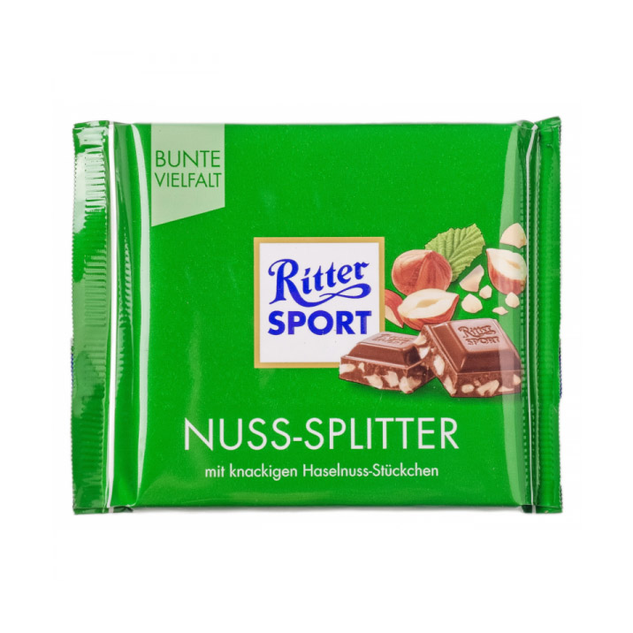 Шоколад Ritter Sport Молочный Дробленный лесной орех 100 г шоколад ritter sport 55% какао из ганы 100 гр