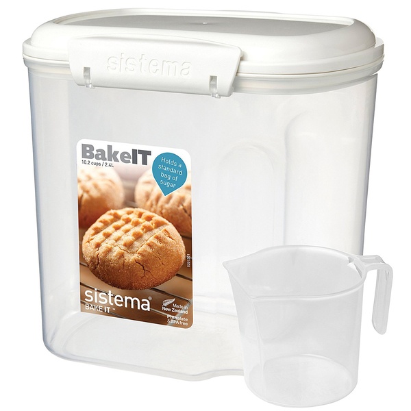 Контейнер 2.4л с чашкой Sistema bake it контейнер пищевой mehrzer bake