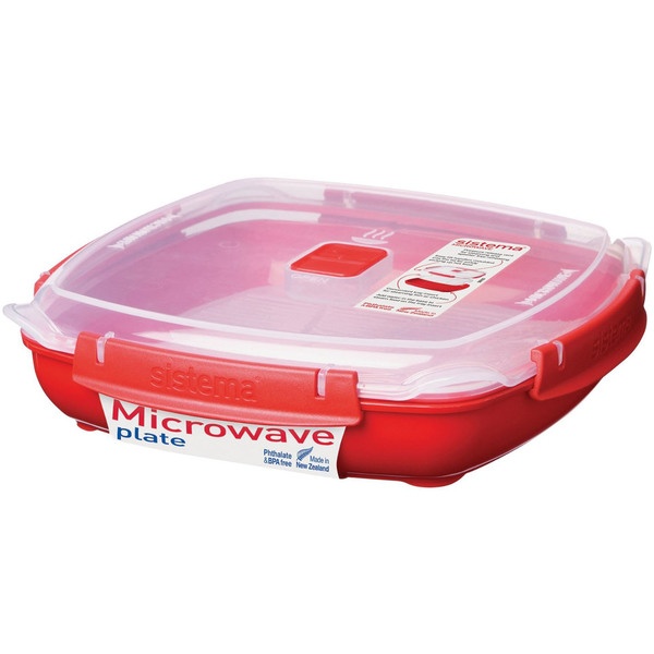 контейнер sistema microwave 1 3л низкий красный 1106 Контейнер низкий 880мл Sistema microwave