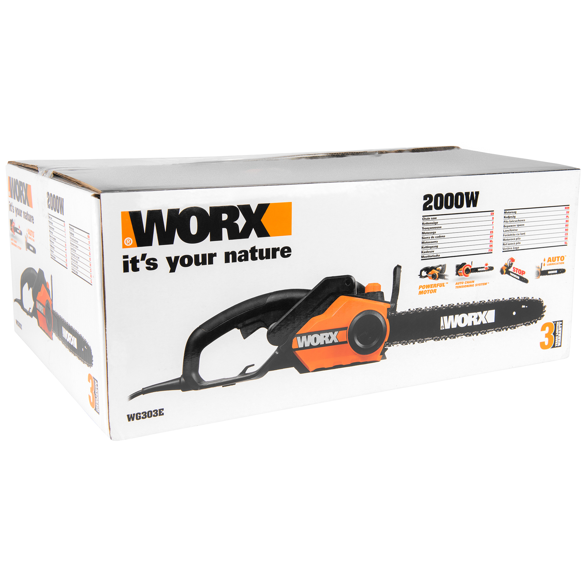 фото Пила цепная worx wg303e