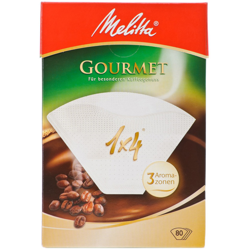 Фильтр бумажный Melitta N4 Gourmet кофе kimbo арома голд брикет 250г