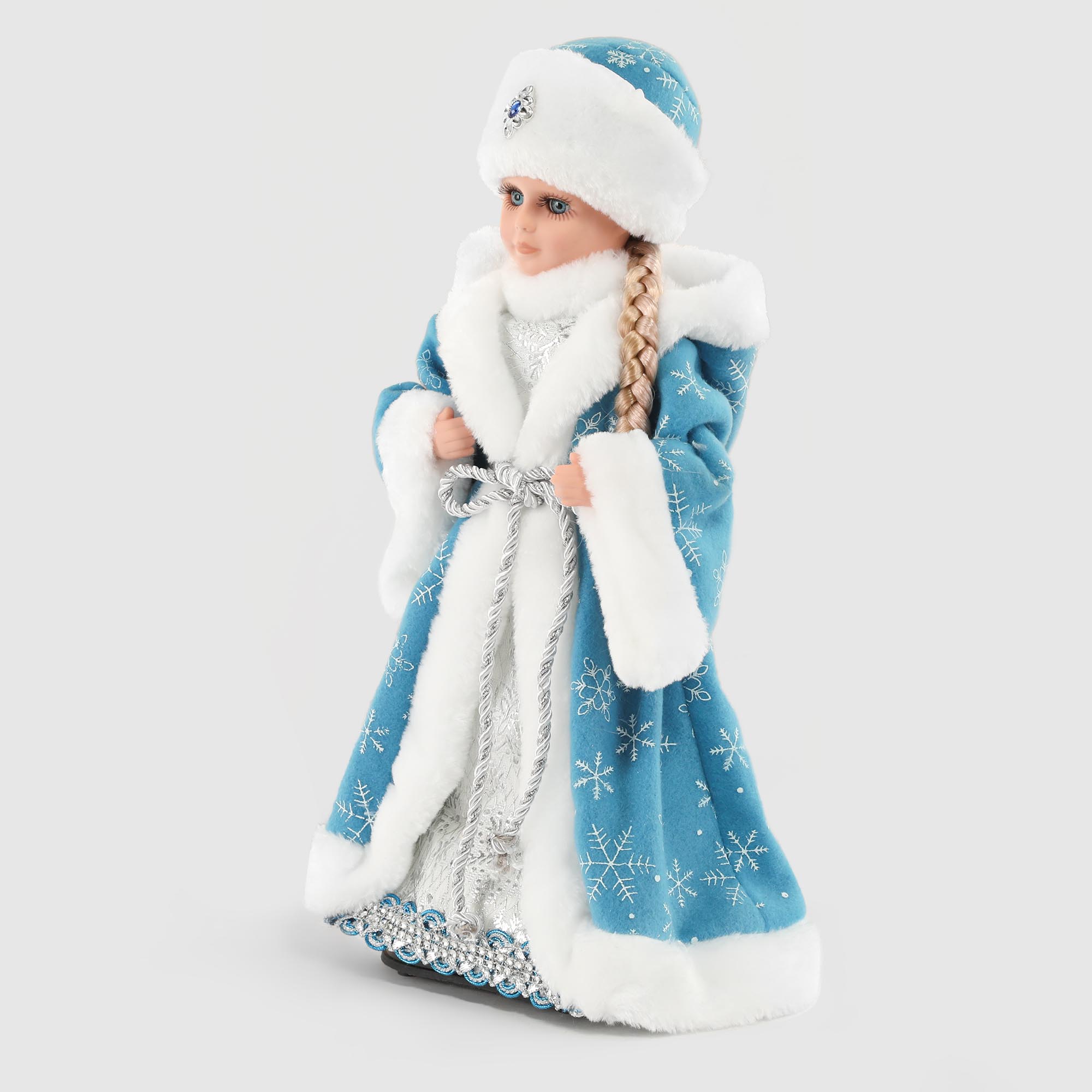 Снегурочка Sote toys в капюшоне с мелодией 40 см снегурочка маленькая тпк полиформ 23 см