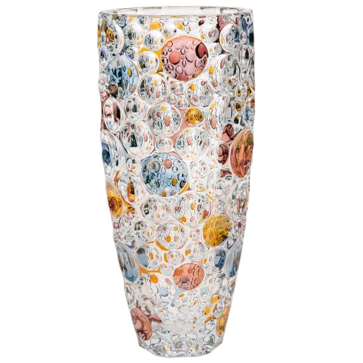 фото Ваза bohemia jihlava lisboa декор цветные круги 35 см