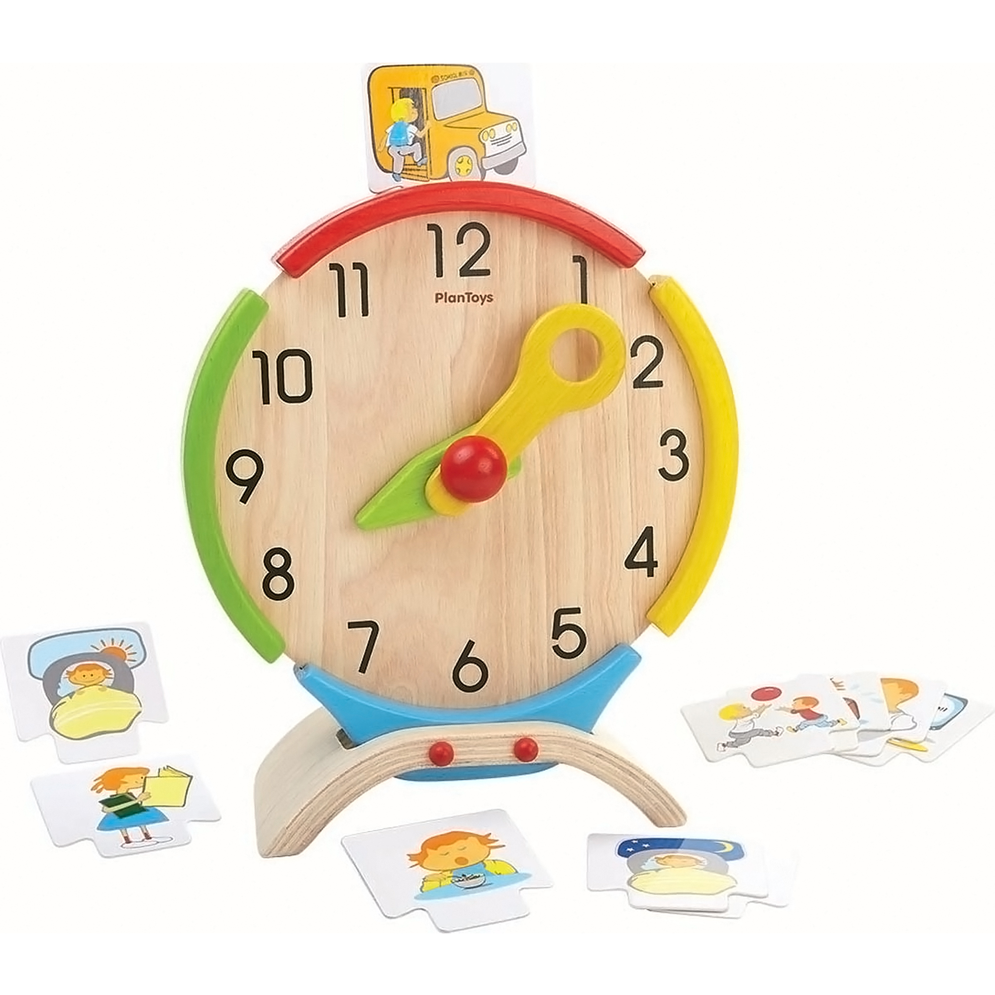 Купить игрушку часы. Часы Plan Toys. Игрушечные часы. Часы для детского сада. Часы детские обучающие.